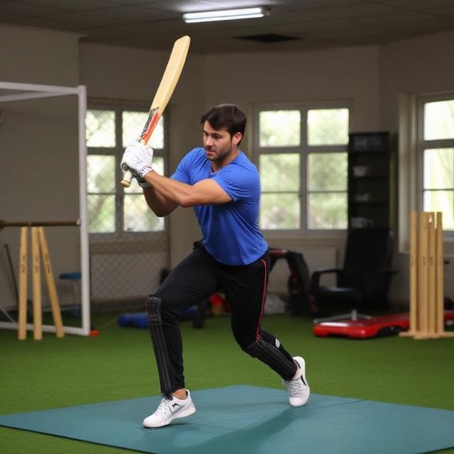 Cricket players at home