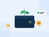 Illustration of a wallet with a plant sprouting from it and a $0 coin